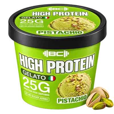 Pistachio high protein gelato