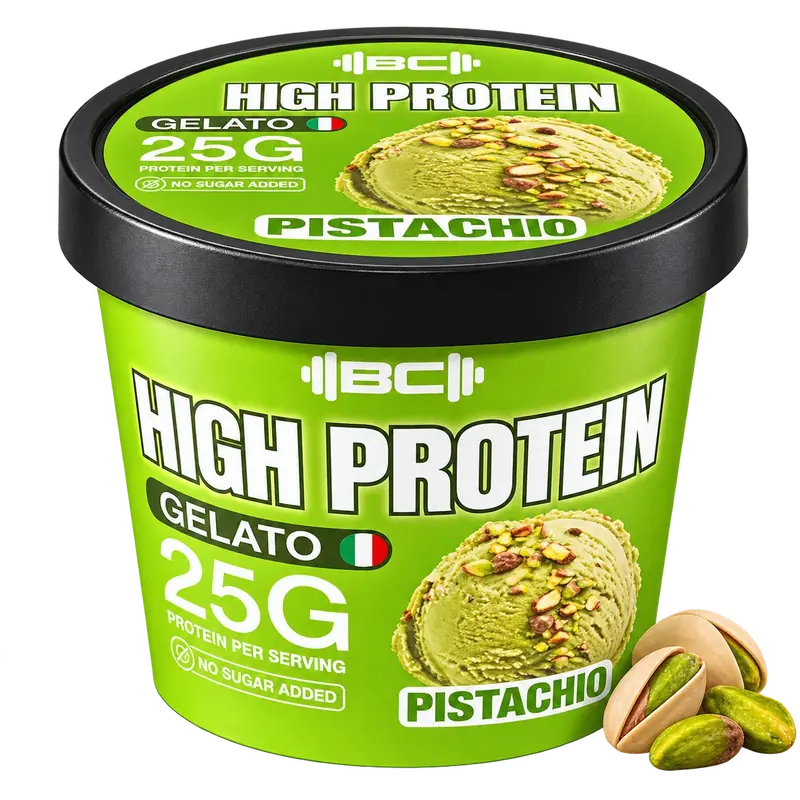 Pistachio high protein gelato