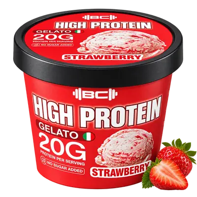 Strawberry high protein gelato
